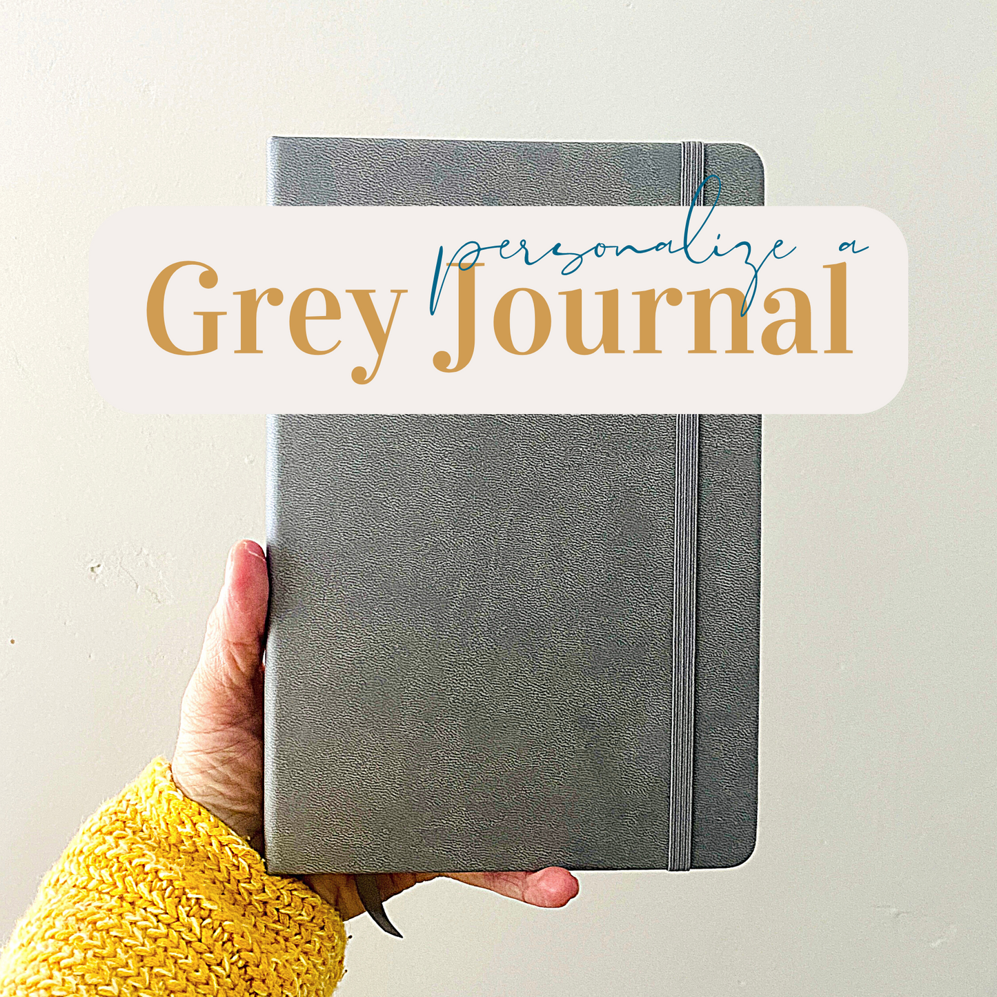 Gray Dotted Personalized Journal