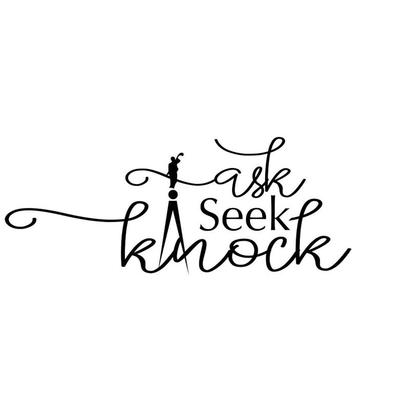 Ask, Seek, and Knock Stamp can be engraved on LDS scriptures or journals, by Scripture Stamps