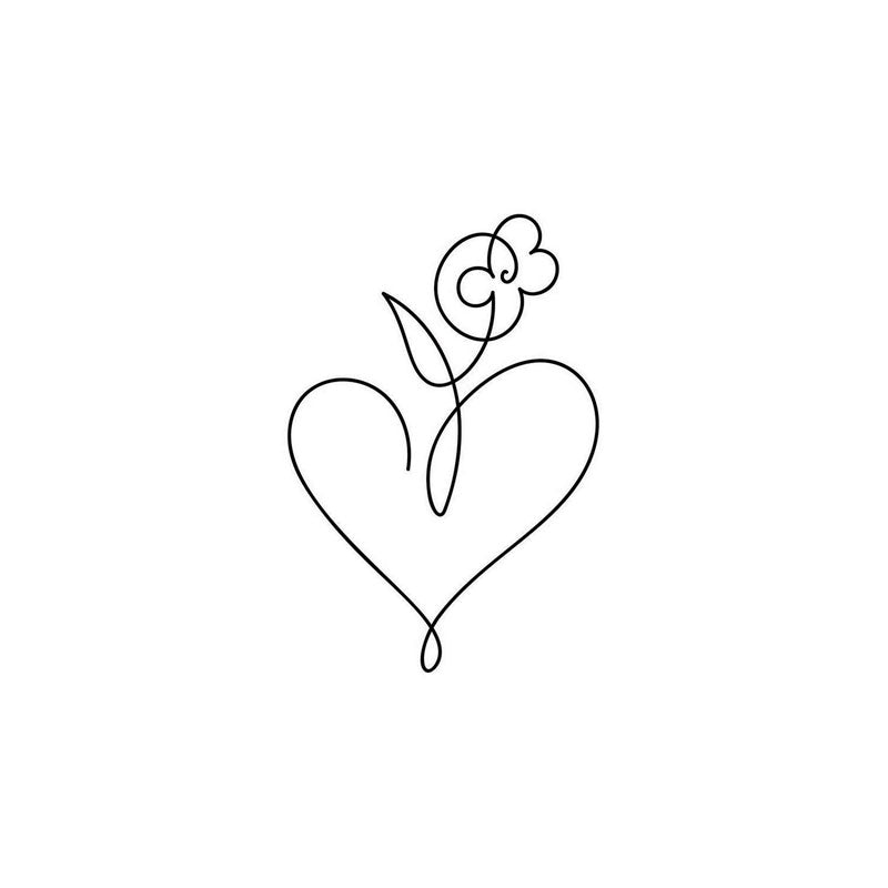 Flowering Heart Stamp by Jessie Anne